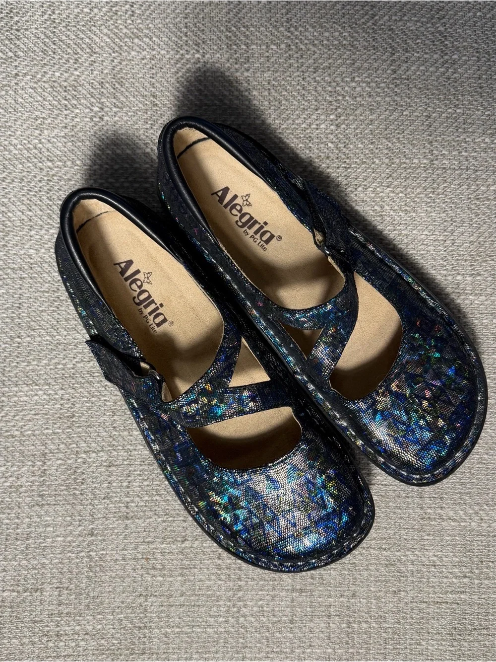 Alegria Blue Multi Mary Jane Comfort Shoe